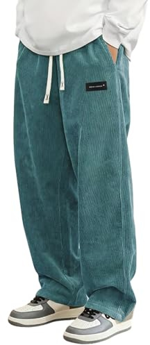 Pantaloni Casual da Uomo in Velluto a Coste con Morbido Pile per Il Comfort Invernale e Pantaloni alla Moda dalla vestibilità Rilassata per Tutti i Giorni/1