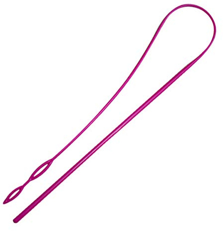 Herramienta de enhebrador de cordón de plástico flexible, herramienta de reemplazo de cordón para chaquetas, troncos, pantalones cortos, sudaderas con capucha (rojo)