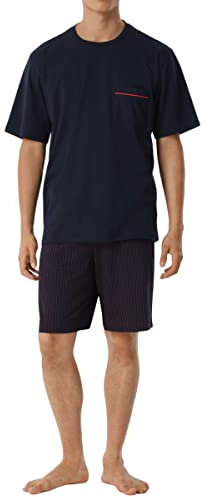 Schiesser Herren Schlafanzug kurz Rundhals - Nightwear Set, rot_179110, 62