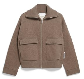 ARMEDANGELS Damen Strickjacke aus Bio-Woll Mix JOANIAAS Oversized Fit Cinnamon Dust Melange L