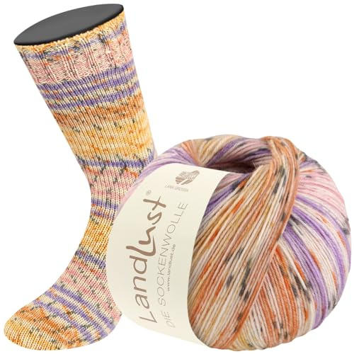 LANA GROSSA Yarn for Socks - Landlust - Laine mérinos et polyamide - 100 g - 420 m - 80% laine vierge mérinos, 20% polyamide - Douceur, résistance et créativité - Lavable en machine