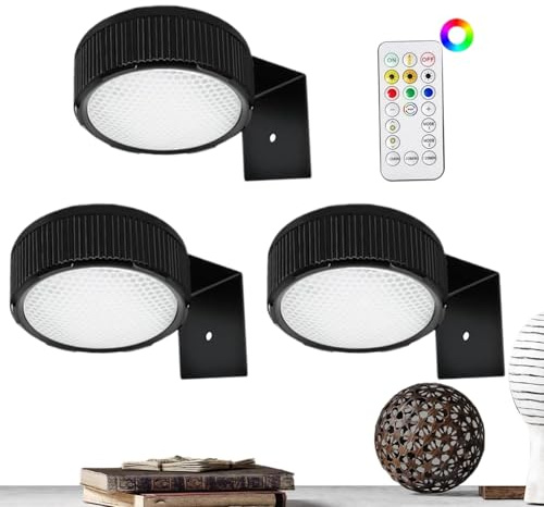 Eventerde 3 Piezas Apliques LED Interior Para Cuadros Focos Led Interior Para Cuadros Operada Por Batería Con Remoto Luz De Imagen Para Pared Lámpara De Exhibición De Arte Novedoso Para Exposiciones