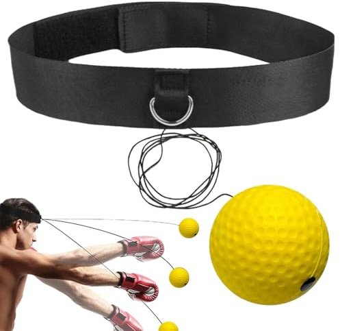 kdkskss Palline riflesse per Allenamento di Boxe, Palline di Reazione per Allenamento di Boxe - Set di Palline React con Fascia per da per Bambini - Migliora la velocità e la
