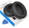 Lambskin Earpads Cushions Replacement for Bose QuietComfort QC 35 II QC35ii QC35 Headphones Sheepskin Soft Leather Ear Pads Black and Silver Color (Black)