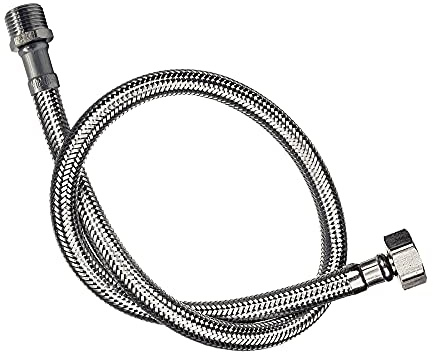 DOJA Industrial | Tuyau Flexible pour Robinet | 2 Pcs Femelle/Male | F 1/2 - M 10x100 | Longueur: 35 cm | Tuyau pour Robinet, Douche Acier Inoxydable | Flexo pour mitigeur cuisine, robinet lavabo..