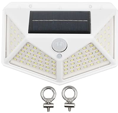E-DONG ERDONG 100 LED Caravan Porch Awning Rail Light, Solar Lights Outdoor Solar Wall Lights with Motion Sensor Solar LED Light Waterproof Sunlight Powered- slides on awning rail