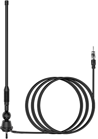 JSZAAHZ Waterproof Marine Antenna AM FM Golf Cart ATV UTV RV Car Stereo, Boat Mast Flexible radio antenna for Truck Excavator Tractor RVR Yacht Pontoon