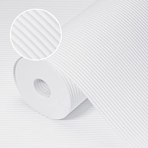 Origuuds Tappetino per Cassetti Antiscivolo, Rivestimento Cassetti, Non-Adesivo EVA Plastica Proteggere Armadietti Frigorifero Ripiani Cassetti (30cmx150cm/Bianco)