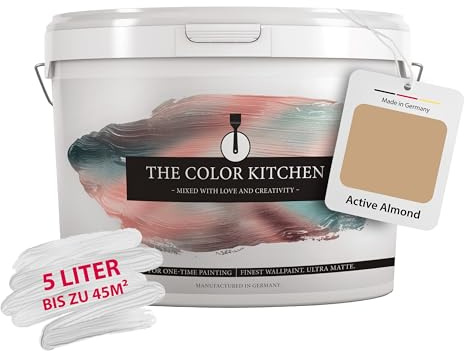 Livingwalls THE COLOR KITCHEN universelle Wandfarbe - Malerfarbe für Wohnräume und Arbeitszimmer - matte Innenfarbe in Braun - 5l Deckfarbe in TCK6004