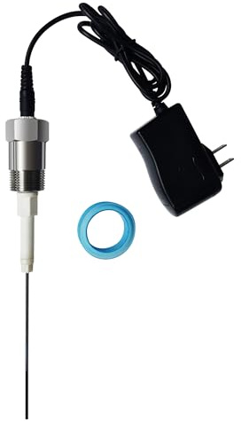 Powered Anode Rod for Hot Water Heater Tank with Teflon Tape, Titanium Electrical Anode Rod, Eliminates Rotten Egg Smell, Stops Corrosion Reduces Limescale