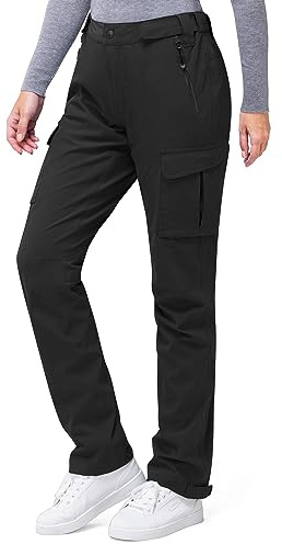 33,000ft Women's Rain Pants, Waterproof Lightweight Breathable Rain Overall Hiking Pants Black