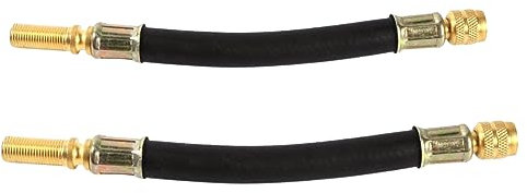 SULIUDAJI 2 Stück Ventilverlängerung mit Kappen Universal Extender Adapter Set Flexibel Reifenventilverlängerung Ventil Extender Verbindungsstück für Autoventil, LKW, Bus, Rad, Reifen