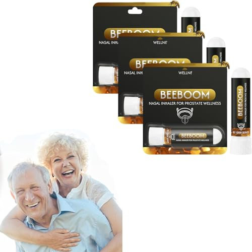 Oveallgo BeeBoom Nasal Spray, inhalador nasal en barra para el bienestar de la próstata, spray profesional para la próstata mejora la circulación sanguínea (3Pcs)