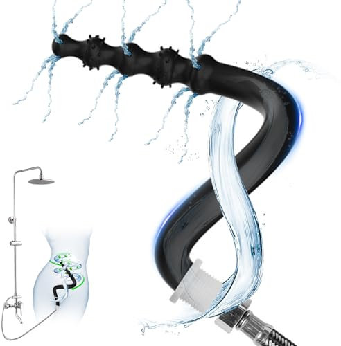 Douche Anale Homme & Femme, Lavement de Douche Anale pour Nettoyage anal, Fétiche BDSM Anal Sex, Buse en silicone pour lavement pour le nettoyage des intestins (S)