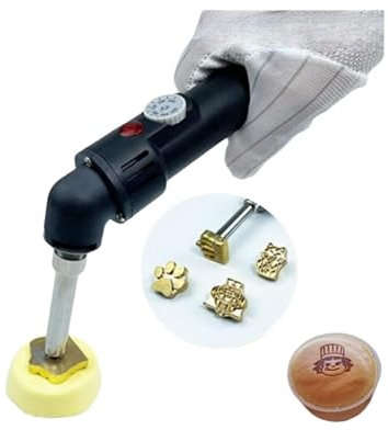 Elektrischer Brandeisen, personalisiertes Logo-Brandeisen mit hochwertigem Messing, Brennstempel für Steak, Leder, Lebensmittel, Fleisch, Brot, Kuchen