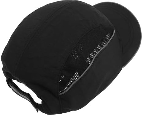 Mobestech Gorra De Béisbol Casco Ignífuga Antiestática con Forro Transpirable para Protección Industrial Trabajos Eléctricos y Jardinería Gorra De Impacto Negra con Refuerzo Largo