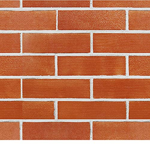 FENTIS Carta da Parete Adesivo Rimuovibile Carta da Parete Decorativa Contatto Auto-adesivo Motivo di Mattone Vintage Ruolo per Decorazione di Casa Affitta 44x500cm