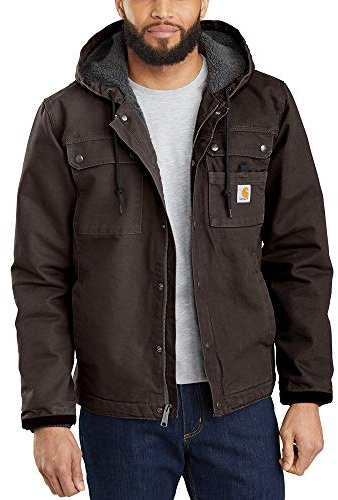 Carhartt Men's Washed Duck Bartlett Jacket, Dark Brown, X-Large