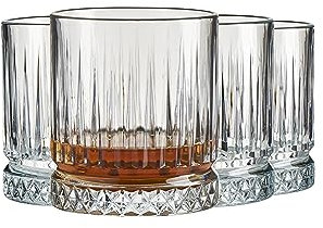 Pasabahce Lot de 4 verres à whisky et cocktail exclusifs – Verres à l'ancienne de qualité supérieure – Verres à scotch, bourbon, liqueur, rhum – Verres à boire de 333,1 g – Parfait pour les fêtes, les