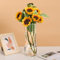 Glass Vase 30cm Tall Flower Jug for Green Plant Large Vessel​ for Large Stemmed Flowers Handmade Jardinière for Home Décor (Crystal Clear)