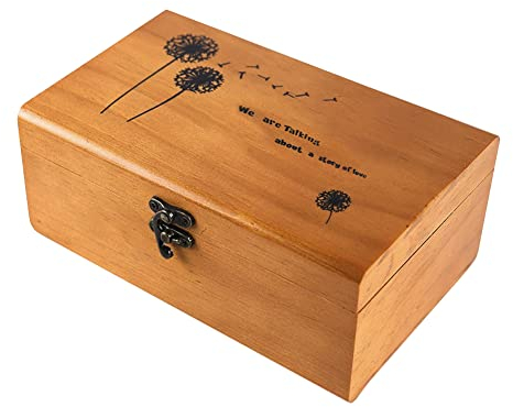 backlight Scatola da cucito in legno | filo e ago vintage contenitore in legno – Casetta da cucito per fili, aghi, forbici, ditali