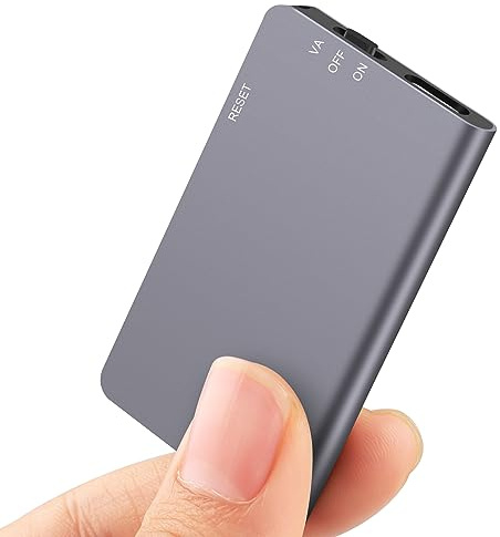 Magnetic 64GB Digital Voice Recorder - 40 Hours Long Battery Voice Activated Recording Device with Playback for Lectures Meetings