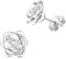 JeweBella Klein Rosen Ohrstecker Silber 925 Ohrringe für Damen Mädchen Hypoallergen Kleine Rose Blumen Ohrringe mit 5A+Zirkonia Helix Knorpel Ohrringe Silber/Gold/Rose Gold/Schwarz Geschenke