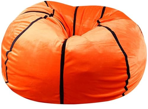 GMDNS Without Filling Beanbag Cover Football Shell Lounger Bean Bag,Basketball, 70cm, 6293397064890