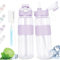ADVIGO Trinkflasche 1L mit Strohhalm, Auslaufsicher Wasserflasche 1l mit Aufklebe, Sport Trinkflasche 1 Liter BPA Frei, Wasserflasche für Schule Arbeit Fitness Reisen Fahrrad Camping (Lila)