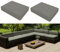 Hiseng Outdoor Sofa Sitzkissenbezug 2er Set Wasserdicht mit Reißverschluss, Terrassenstuhl Sofakissen Bezug Abnehmbar, Wetterfest Sofabezug für Garten Möbel aus Rattan (60x60x10cm,Hellgrau)