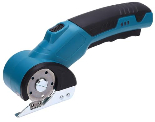 Ciseaux électriques Haute efficacité, Précis, Rechargeables, Portables, Légers, avec Verrouillage de sécurité ABS, pour la Couture à Domicile, Le Cuir et Le Tissu (L)