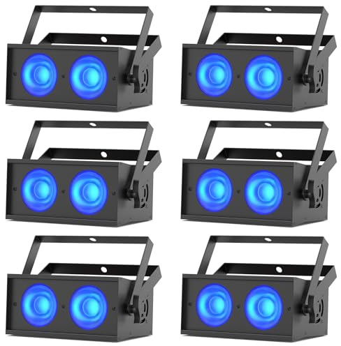 6 st 150 W par LED COB-spotlights RGBW discoljus 8CH scenljus för bröllop jul bar belysning