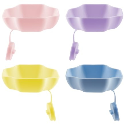 Bojueshaw 4Pack Reusable Silicone Popsicle Holders,Drip-Free Ice Pop Catchers,Polygon Ice Cream Cone Holder for Home,Summer Party