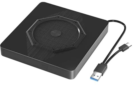 AYJYZHIAG Lettore e scrittore USB 3.0 3D 6X unità Esterne CD Dvd Registratore for Windows 7/8/10/11 MacOS