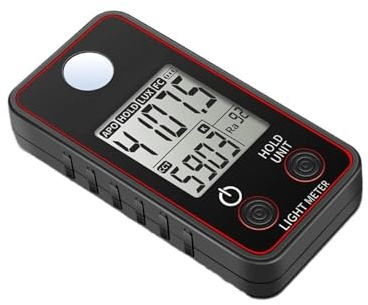 Medidor de luz Digital, Luxómetro Digital, fotómetro FC, comprobador de iluminancia, 0,5-300.000 Lux, iluminómetro, luxómetro para Plantas de Interior y jardín, fotografía(SK-8202(Ra))