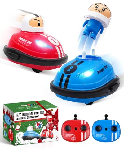 Torlaist 2 Pack Remote Control Cars for Kids, RC Cars with Popup Doll, Music and Lights, Easy to Operate for Boys and Girls, for Easter, Christmas, Birthdays and Party Favors New