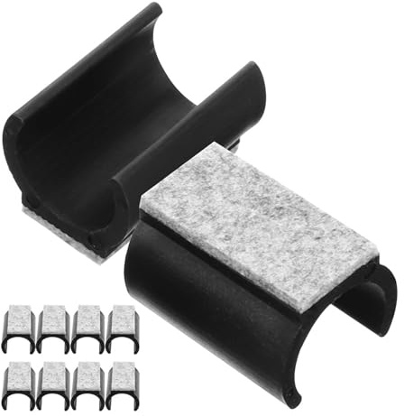 Abaodam Feltrini in Feltro a Forma di U Riduce Rumori e Graffi 10 Pezzi Protezioni per Pavimenti Nero per Gambe di Sedia per Slitte e Mobili