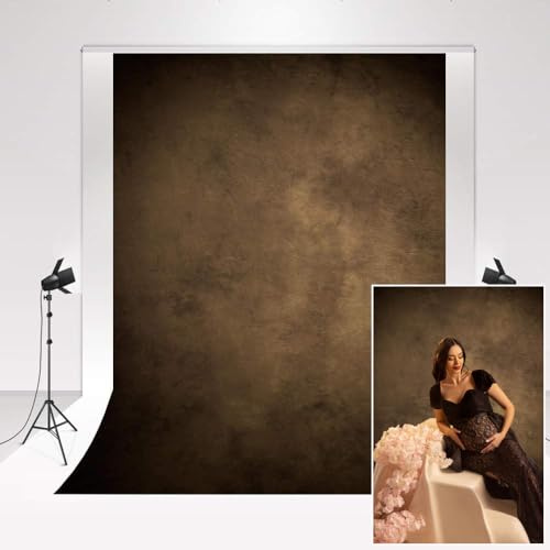 Kate Brown Fotobakgrund 2 x 2 m Svart-Brun Gradient Fotostudio Bakgrund Vintage Porträttfotografering Fotobås Rekvisita Personlig Bröllopsdekoration Bakgrund