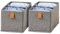 LOVE IT STORE IT Premium Schubladen Organizer 2-teilig - Aufbewahrungskorb aus Leinen - Verstärkt - 6 Fächer für Unterwäsche, Gürtel - Grau - 15x30x15 cm