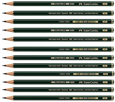 Faber-Castell 205047 - Bleistift Castell 9000, Härtegrad HB, 12 Stück