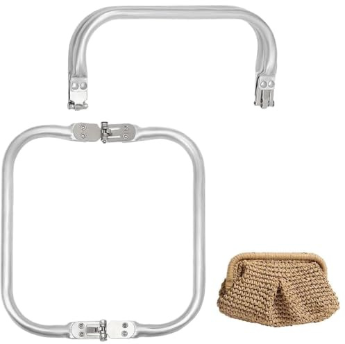 KSJEHW 2 Uds. Marco Tubular Interno de 16 x 8.5 cm Bisagra Interna Tubular de Aluminio, Marco de Bolsa para Bolsa de DIY, Bolsa de Alfombra para Bolas de Masa Hervida