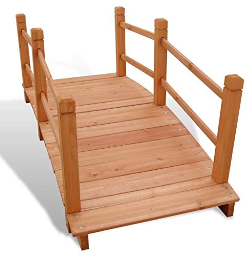 Outdoor Gartenbrücke Dekoration Ornament für Bachteich 140 x 60 x 56 cm