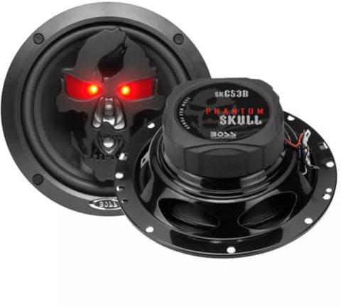 Kit Set para Boss Audio Systems SK653B 2 Altavoces coaxiales de 3 vías de 16,5 cm y 165 mm de 6,5, 175 vatios rms 350 vatios máx., impedancia de 4 ohmios, 90 db spl, Negro, para Coches, par