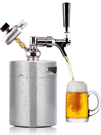 Dispensador de bebidas Dispensador de cerveza tipo torre, dispensador de bebidas, dispensador de barril de cerveza de 3,6 l, sistema de elaboración de cerveza con kit de grifo ajustable, mini barril d