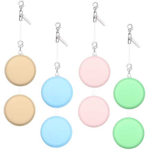 OUNONA 8Pcs Macaron Mobile Screen Cleaners Portable Microfiber Wipes for Glasses Phones Cameras Keychain-Friendly Eye Cleaning Tool