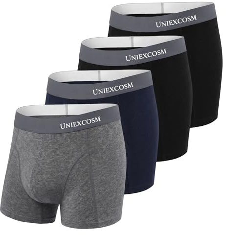 Uniexcosm Calzoncillos Hombre Boxer Algodon - Ropa Interior Hombre Boxer | 95% algodón,Hombre Boxer Brief Hombre Pack,Transpirables,Suaves y EláSticos,Sostenible