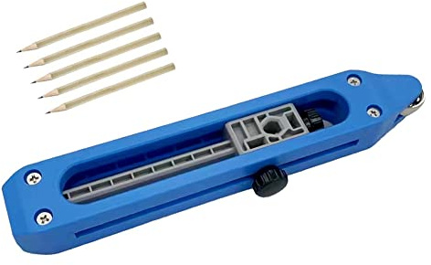 Agmoctz Herramienta de Trazado de Calibre de Contorno con Bloqueo Duplicador de Calibre de Contorno Herramienta de Perfil de Calibre de Contorno con 5 LáPices