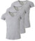 Young & Rich Herren Uni T-Shirt mit extra tiefem V-Ausschnitt Slimfit Stretch Dehnbare Passform einfarbiges Basic Shirt - 3er Pack, Grösse:L, Farbe:Grau