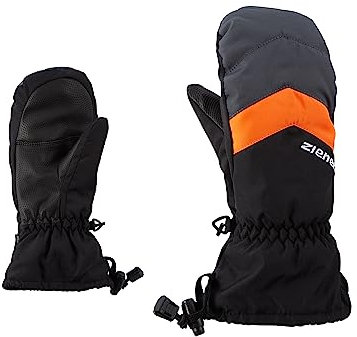 Ziener Kinder LETTERO Ski-Fäustling/Wintersport | wasserdicht atmungsaktiv, black/graphite, 3