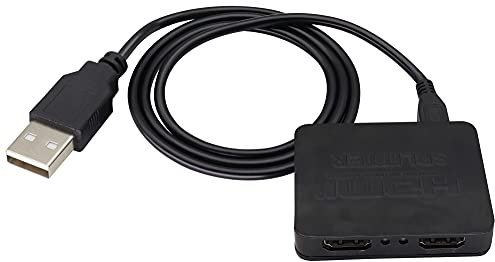 ZdyCGTime HDMI 1 à 2 Répartiteur 4K Full HD 1080P Convertisseur Vidéo HD Splitter 1 en 2 Sorties (Seul l’écran Peutêtre Copié, Non Extensible) Pour Xbox, DVD, HDTV